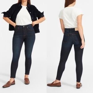 Everlane The Curvy High Rise Skinny Jean Crop Womens Size 25 Dark Wash